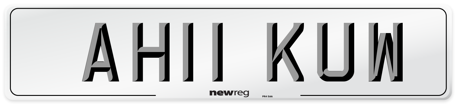 AH11 KUW Number Plate from New Reg
